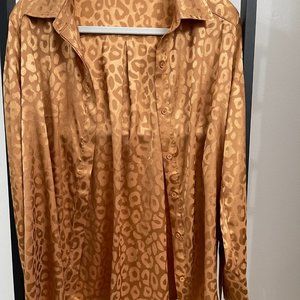 12th Tribe Gold Rush Leopard Blouse